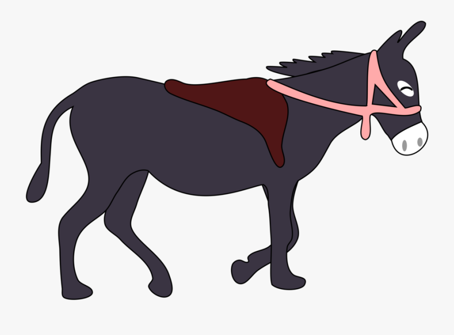 Donkey,pony,livestock - Donkey With Saddle Clipart, Transparent Clipart