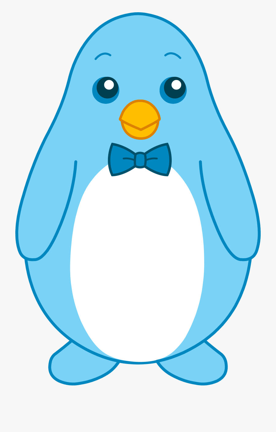 Bowtie Clipart - Blue Penguin Clipart, Transparent Clipart