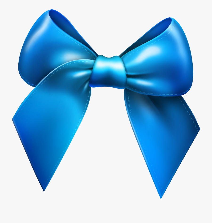 Ribbon Clip Art - Blue Cartoon Bow Tie, Transparent Clipart