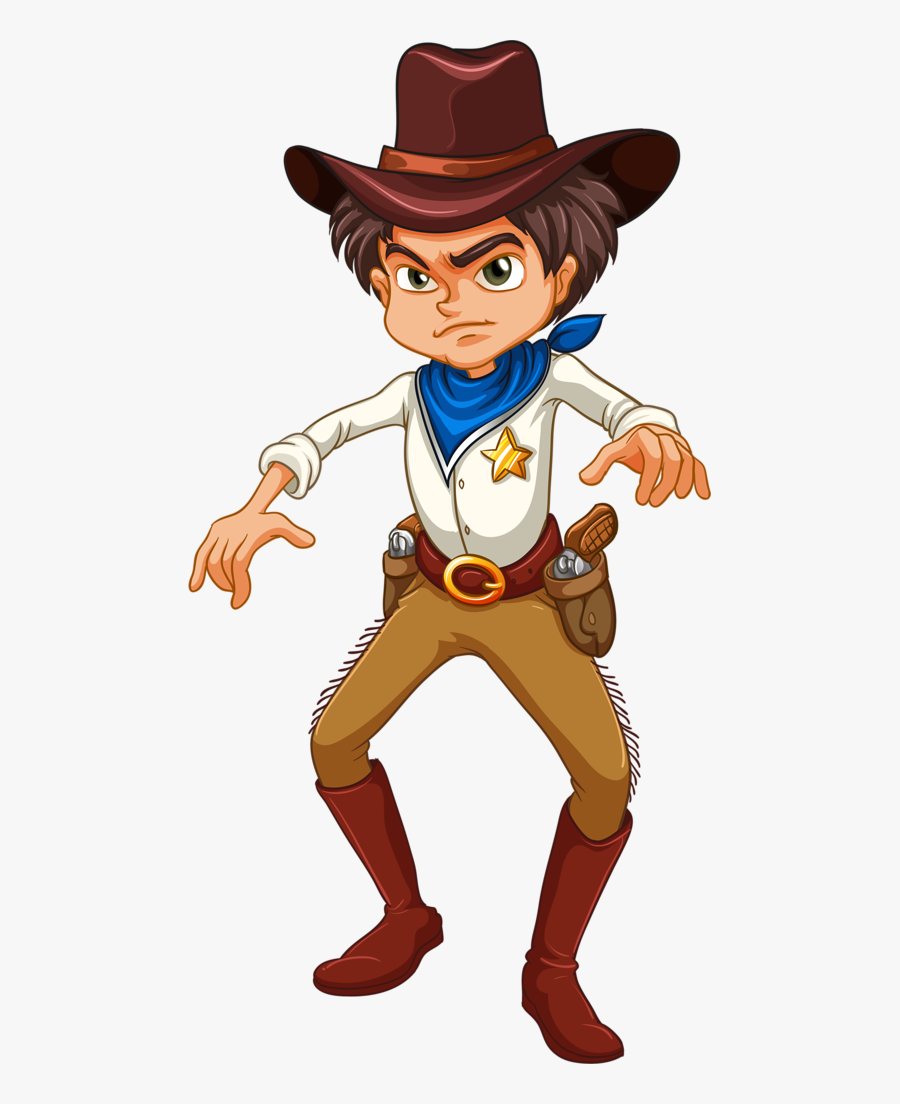 Cowboy Png Image - Cartoon Cowboy Drawing, Transparent Clipart
