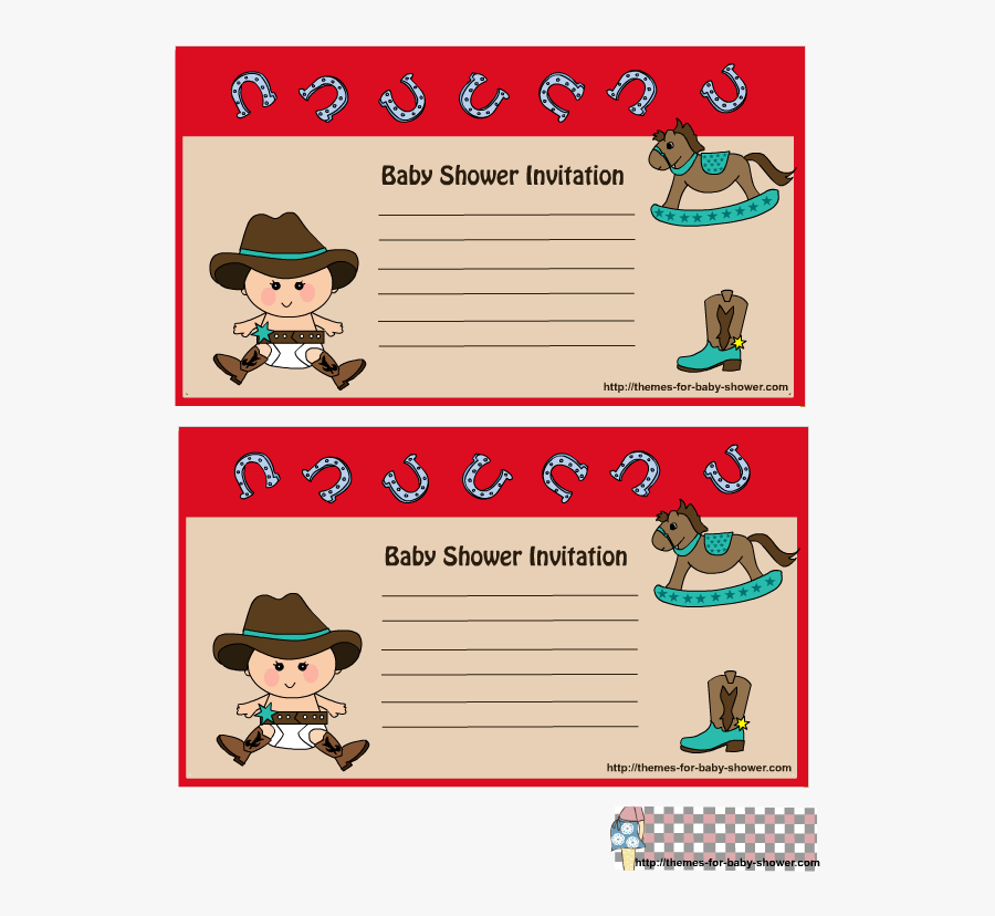 Transparent Cowboy And Cowgirl Clipart - Baby Shower, Transparent Clipart