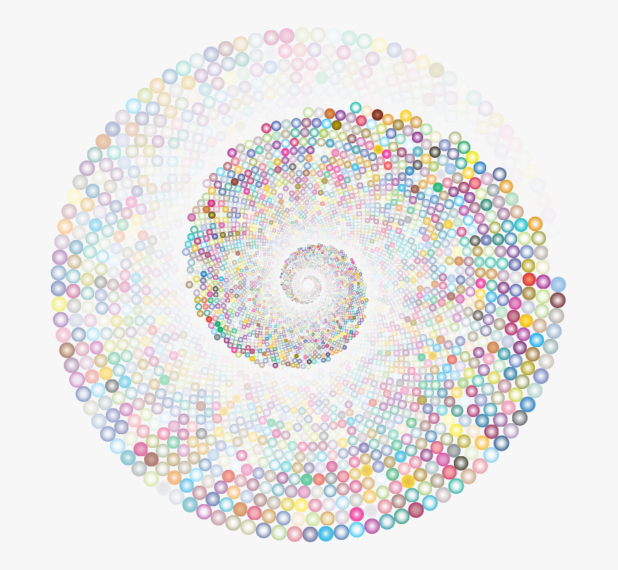 Colorful Swirling Circles Vortex - Colorful Transparent Swirls Png, Transparent Clipart