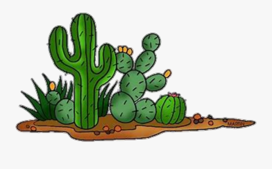 Sticker By Tee - Cactus In The Desert Clipart, Transparent Clipart