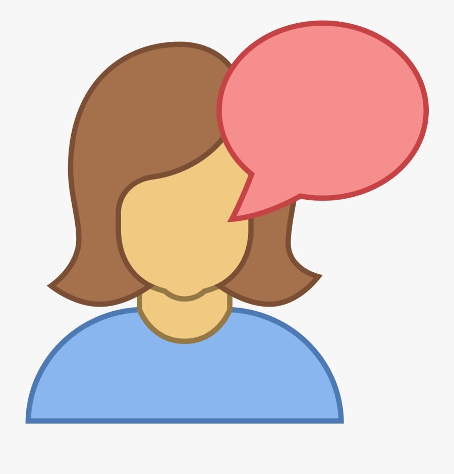 Conversation Clipart Communication Style - Female Talking Icon, Transparent Clipart