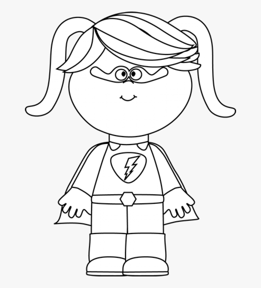 Transparent Handprint Clipart Black And White - Clipart Superhero Black And White, Transparent Clipart