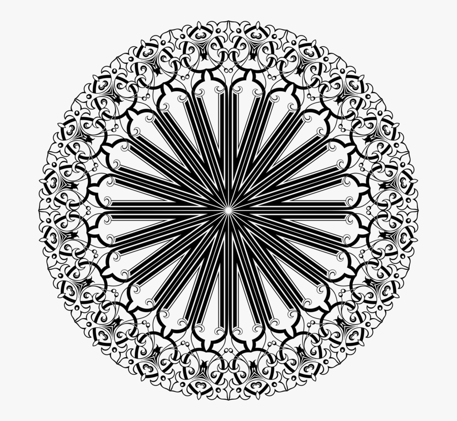 Line Art,symmetry,monochrome Photography - Halftone Octagon, Transparent Clipart