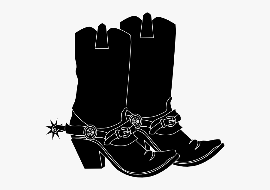 Black Cowboy Boots Clipart, Transparent Clipart