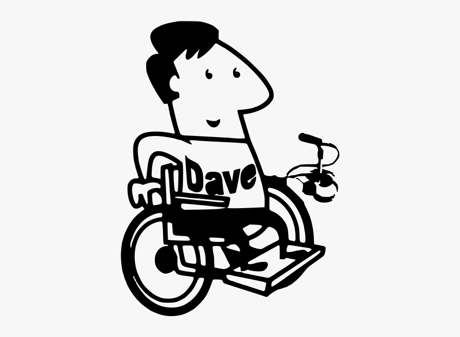 Vector Graphics Of Handicapped Man - Sketsa Gambar Orang Cacat, Transparent Clipart