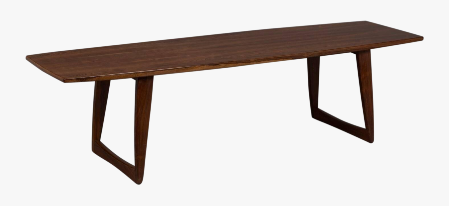 Sophisticated Large Danish Rosewood Surfboard Coffee - Sofa Tables, Transparent Clipart