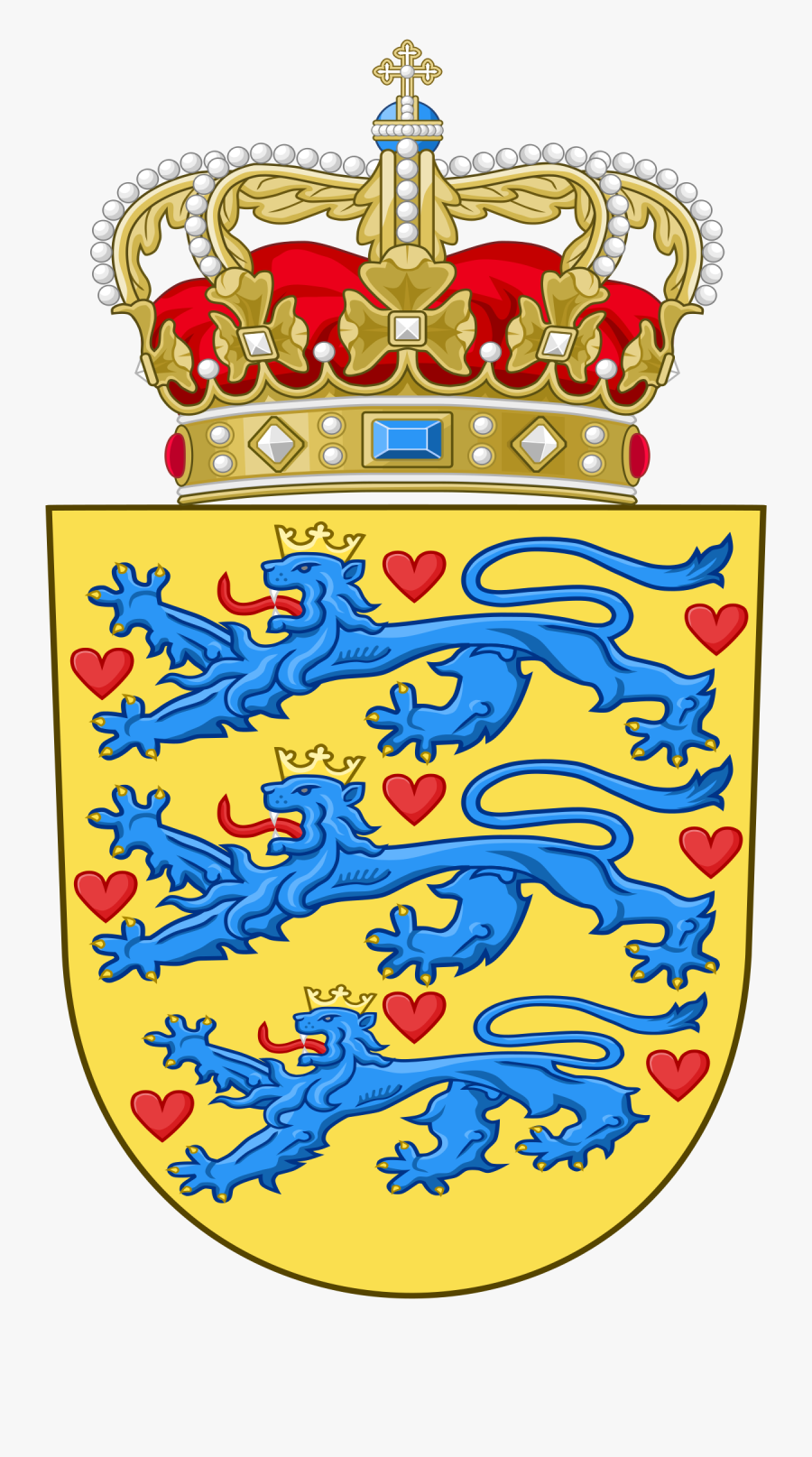 Rome Clipart Passport - Denmark Coat Of Arms, Transparent Clipart