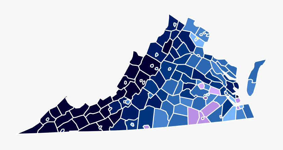 Va 2016 Election Results Clipart , Png Download - 2016 Election Virginia Counties, Transparent Clipart