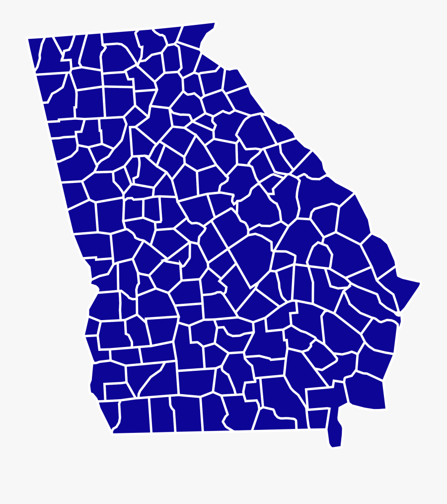 Georgia Governor Election Results By County Clipart - 2016 Election Georgia Counties, Transparent Clipart