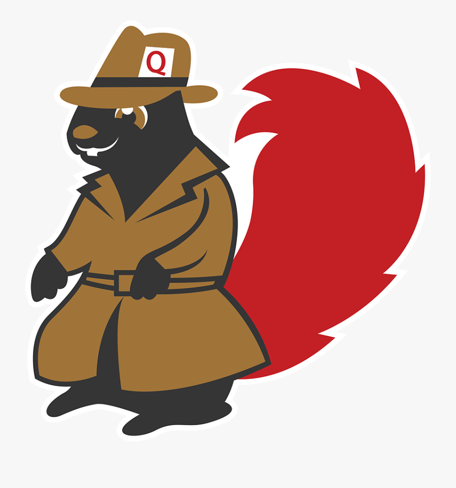Qthe Squirrel Security Awareness Dectective - Security Squirrel, Transparent Clipart