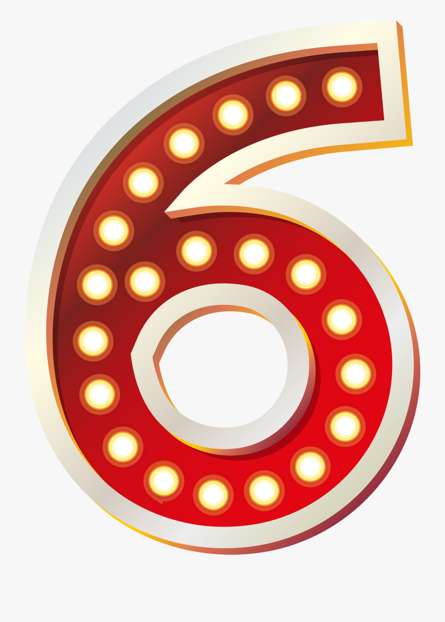 Fancy Numbers Png - Number 6 Clip Art, Transparent Clipart