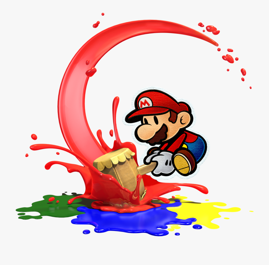 Transparent Wii U Clipart - Paper Mario Color Splash With Hammer, Transparent Clipart
