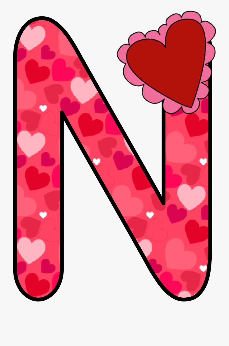 Transparent In Loving Memory Clipart - Letras Con Corazones Abecedario, Transparent Clipart