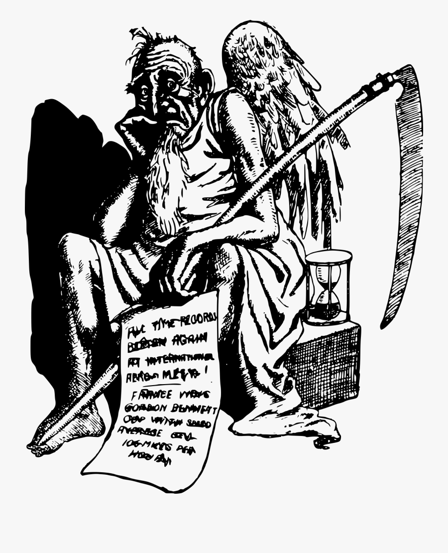 Old Father Time, Transparent Clipart