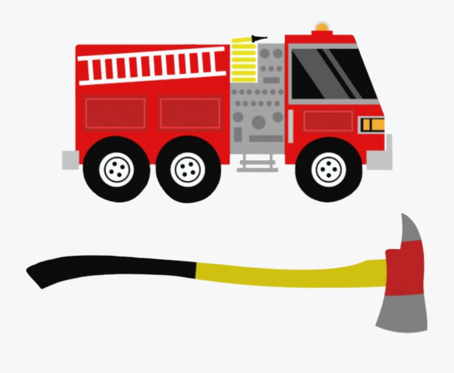 #fire #firetruck #axe #clipart #png - Fire Engine, Transparent Clipart