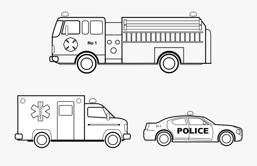 Emergency Vehicle Coloring Pages