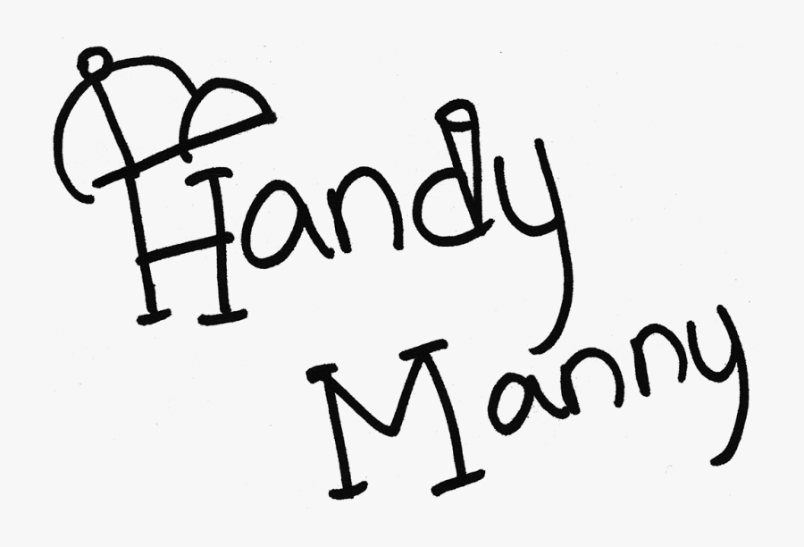 Transparent Handy Manny Tools Clipart - Calligraphy, Transparent Clipart