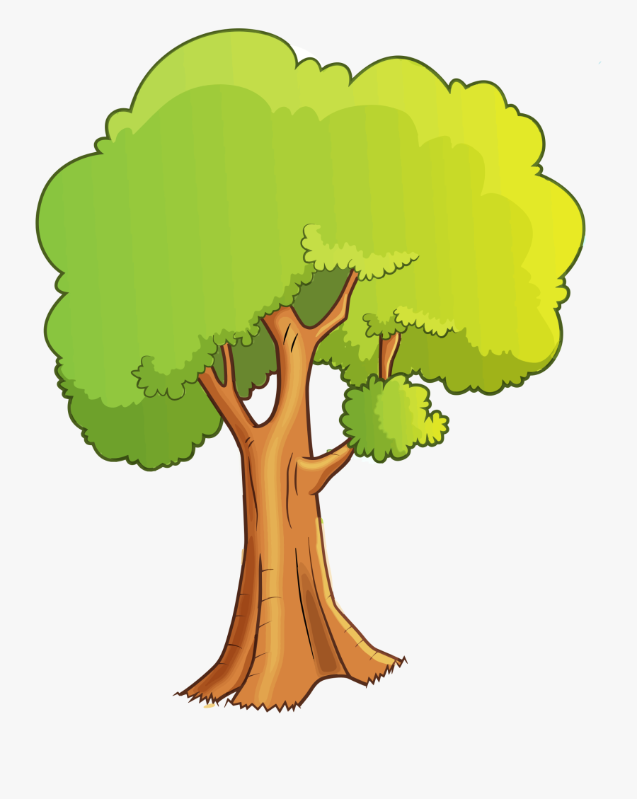 Tree Cartoon Drawing Clip Art - Transparent Background Tree Cartoon, Transparent Clipart