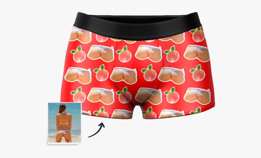 Men"s Custom Booty Boxer Shorts, Transparent Clipart