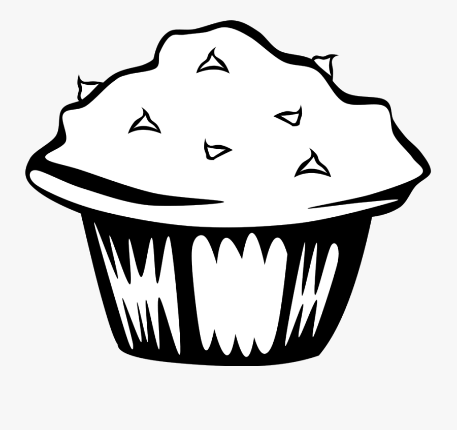 Fast Food, Breakfast, Muffin, Chocolate Svg Clip Arts - Muffin Clipart Black And White, Transparent Clipart