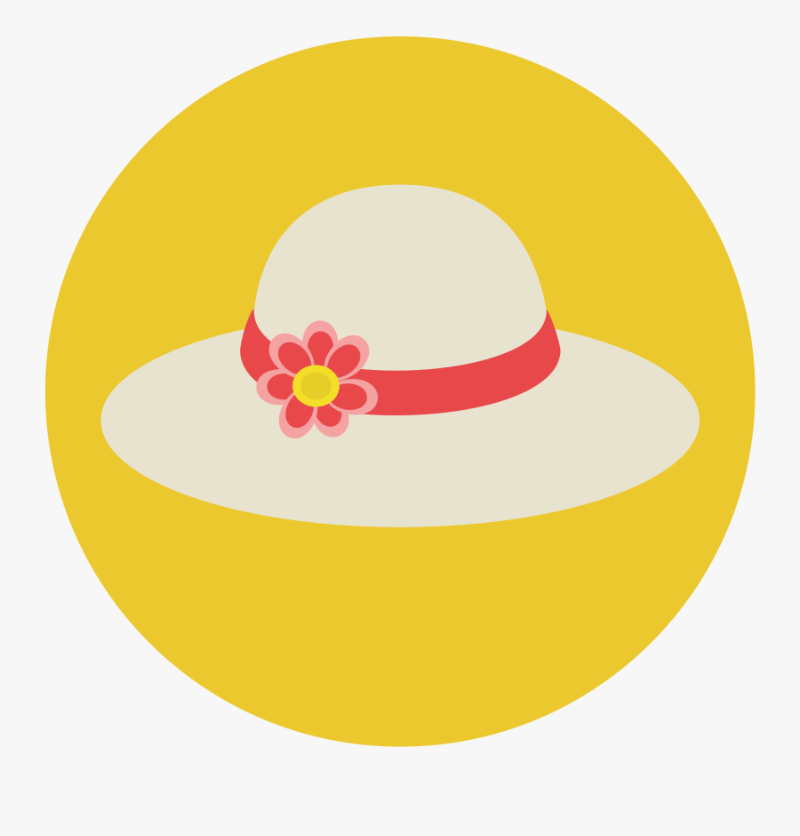 Hat Vector Summer - Fashion Flat Icon Png, Transparent Clipart