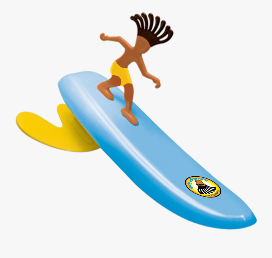 Surfer Dudes Wave Powered Mini-surfer And Surfboard, Transparent Clipart