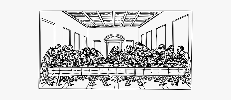 Last Supper Vector Image - Last Supper Line Art, Transparent Clipart