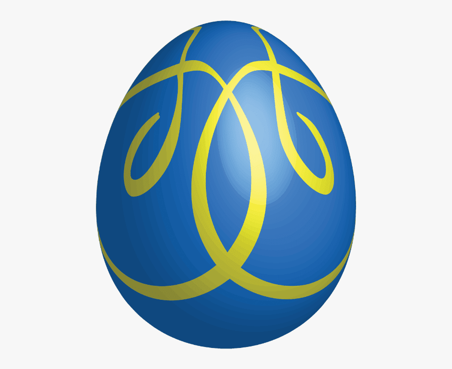 Blue And Yellow Egg, Transparent Clipart