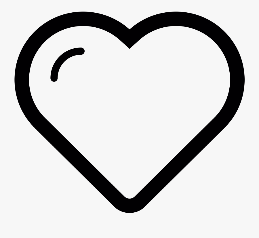 Svg Heart Line - Love Icon Vector Png, Transparent Clipart