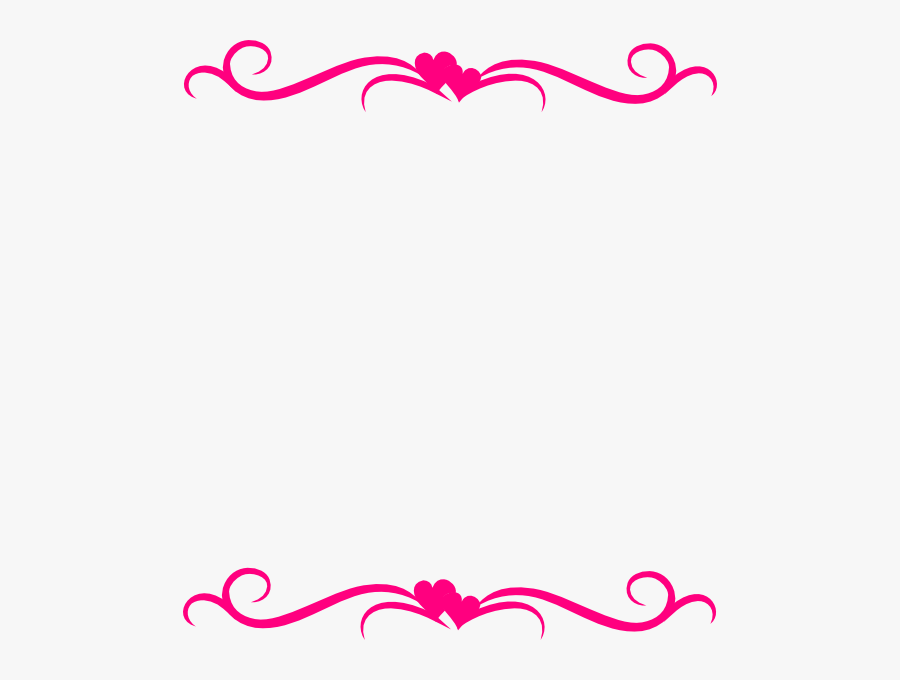 Download Pink Hearts Top Bottom Border Svg Clip Arts - Top And ...