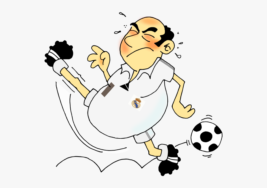 Comic Soccer Player Vector Image - Can T Play Cartoon, Transparent Clipart