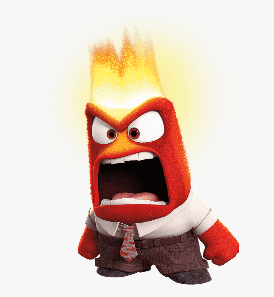 Inside Out Anger Face, Transparent Clipart