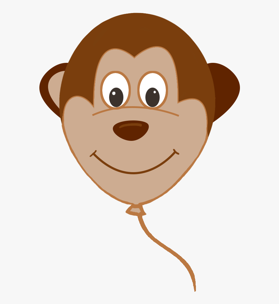 Monkey Face Balloon - Cartoon, Transparent Clipart