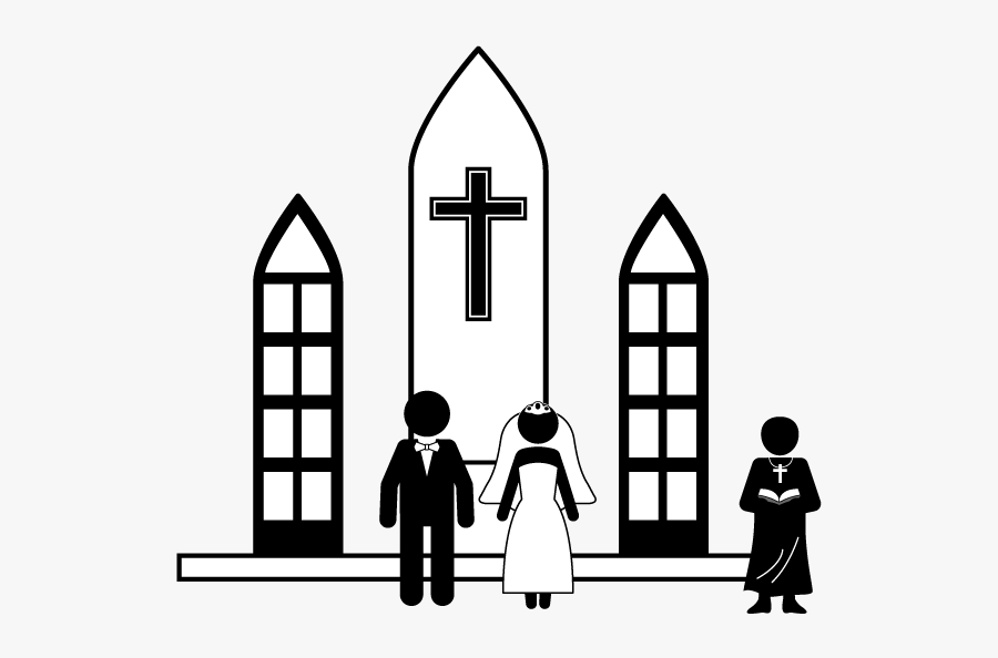 Chapel Clip Art Church Wedding Marriage - Wedding In Church Clipart, Transparent Clipart