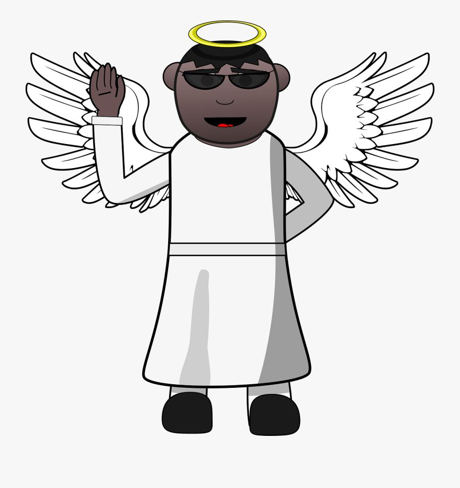 Angel With Sunglasses, Transparent Clipart