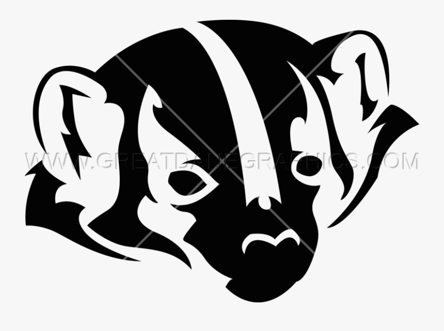 Graphic Freeuse Stock Badger Clipart Black And White - Silhouette Badger Clipart Transparent, Transparent Clipart