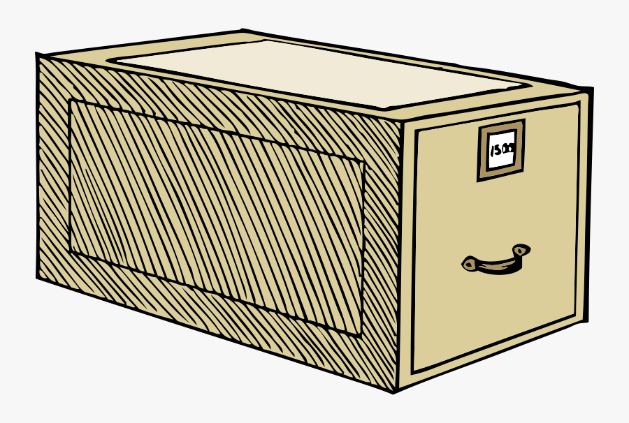 One Drawer Wooden Case - Case Clipart, Transparent Clipart
