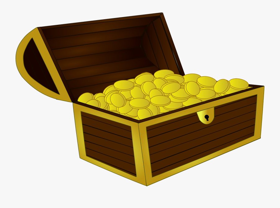 Treasure Chest Treasure Gold Free Photo - Three Greedy Friends Story, Transparent Clipart
