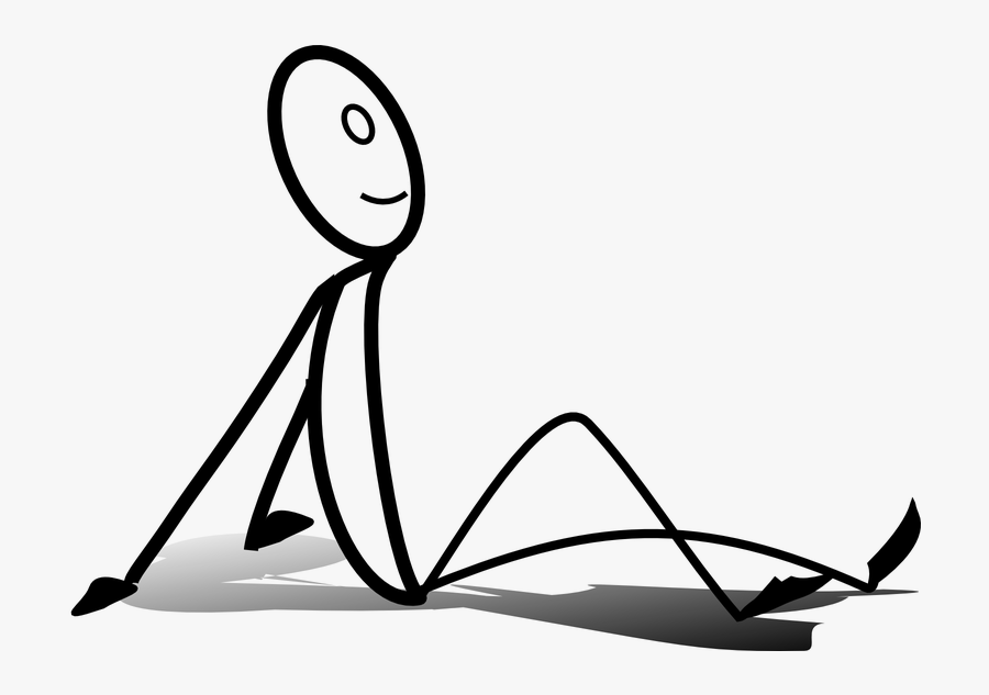 Stick Figure Sitting Png, Transparent Clipart