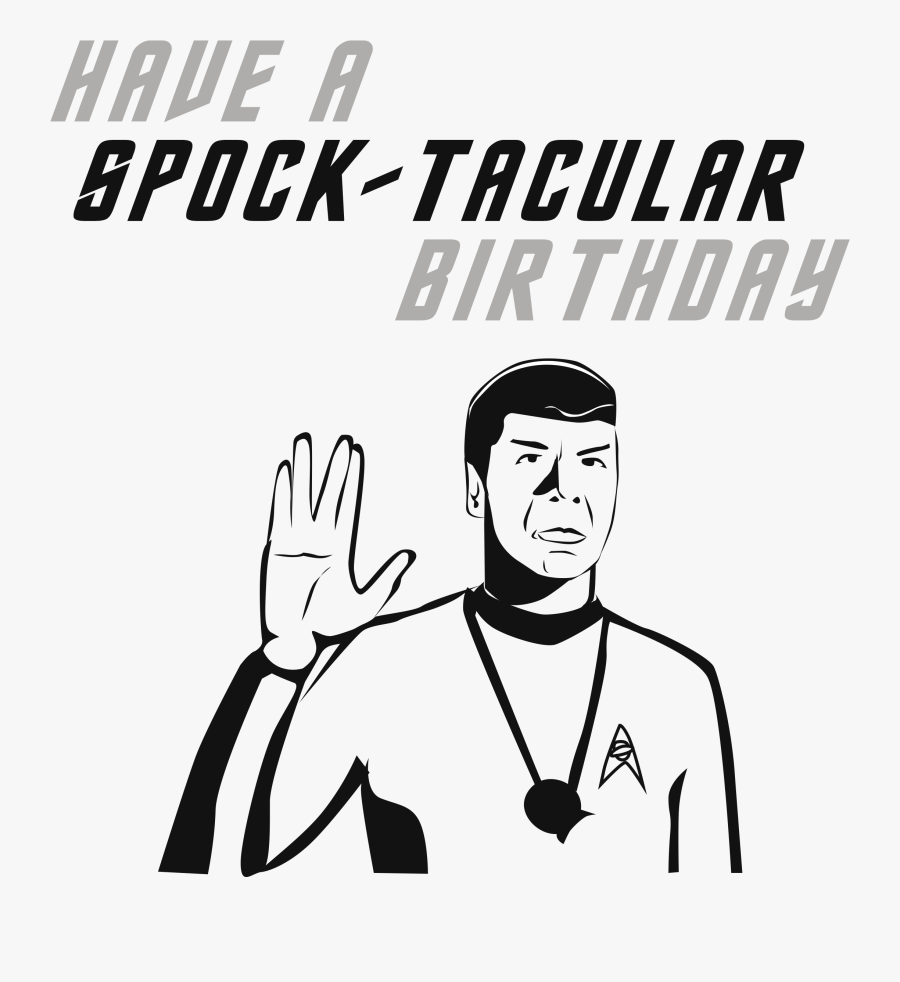 Spock Birthday Card , Png Download - Cartoon, Transparent Clipart