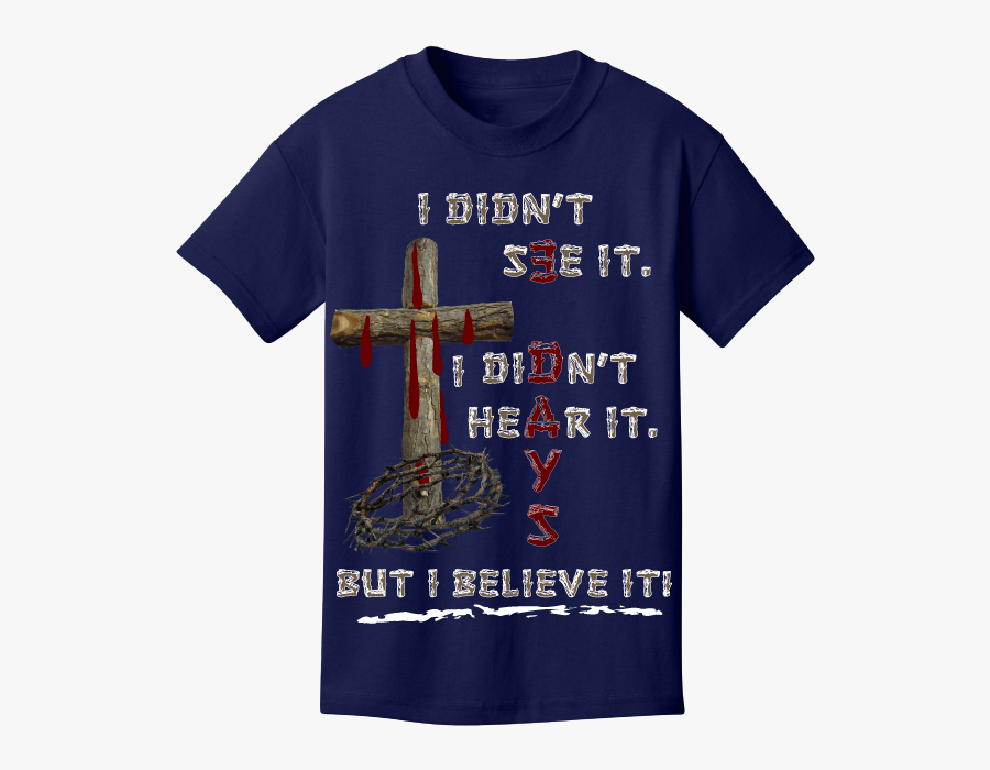Jesus Christ Crucified Christian Tee - Strength In Numbers T Shirt Blue, Transparent Clipart