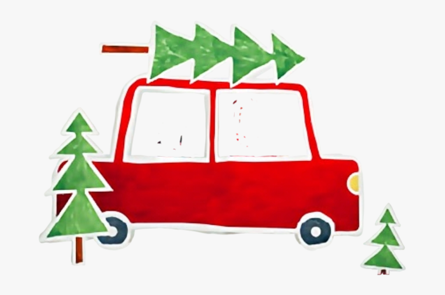 #christmastree #christmas #winter #car #holidays - Preschool, Transparent Clipart