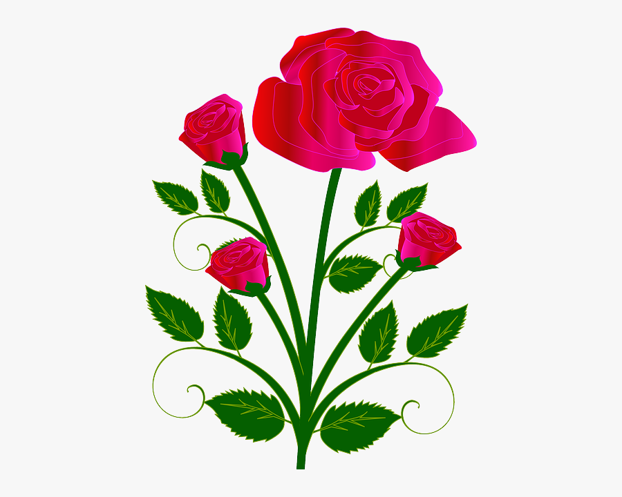 Bouquet, Flower, Rose, Red, Love - Rose Tree Clipart, Transparent Clipart