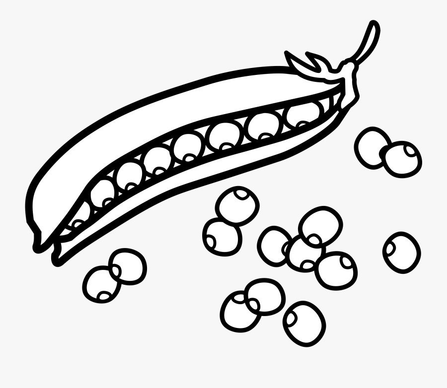 Clipart - Peas Black And White, Transparent Clipart