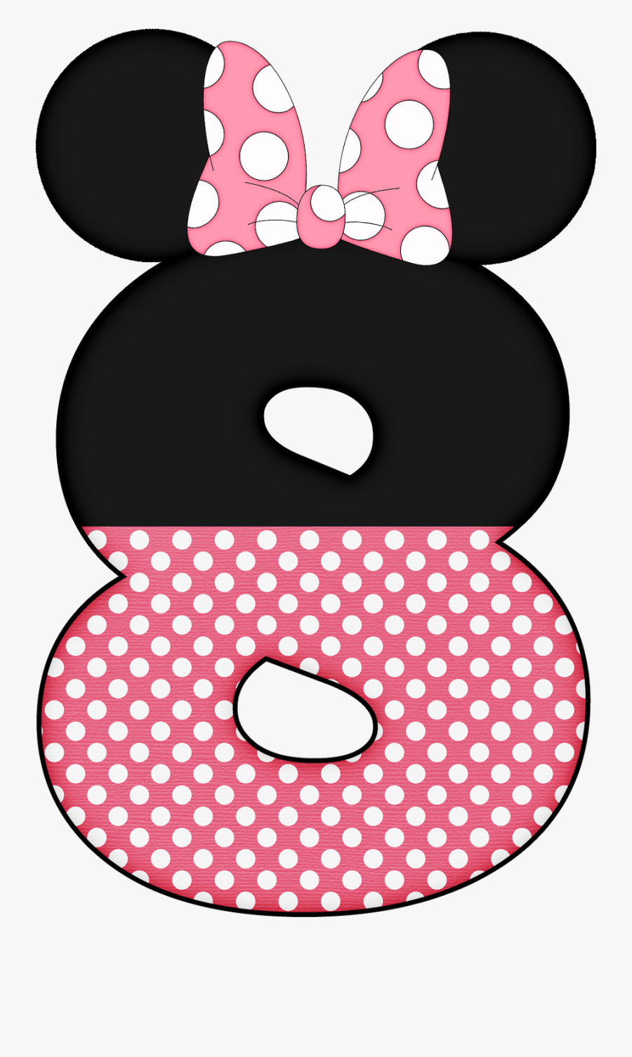 Numero 3 Minnie Mouse, Transparent Clipart