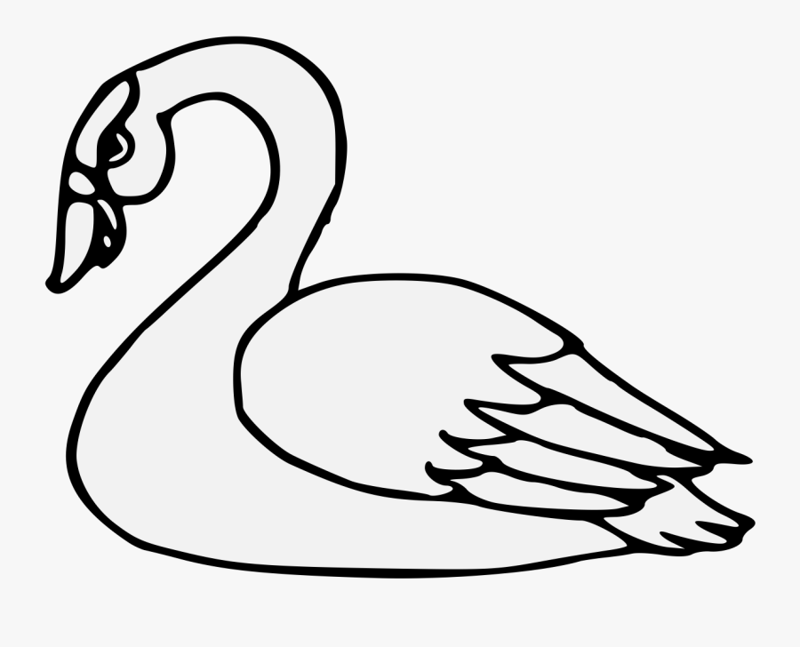 Line Drawing At Getdrawings - Heraldic Swan, Transparent Clipart