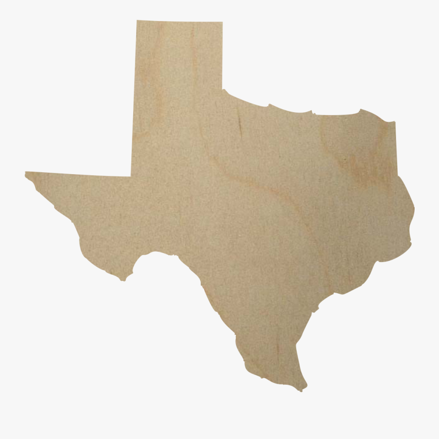 Wooden Texas State Shape Wooden Texas Cutout - Map Of Texas, Transparent Clipart